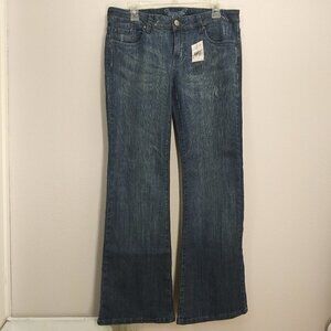 NEW INDIGO ROYALTY Womens Flare Jeans Size 13 Mid Rise Amy Wash